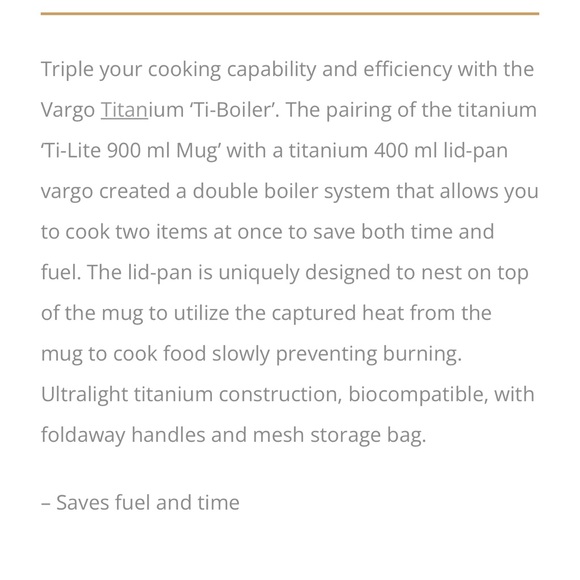 Vargo Ti-Boiler NWT - Picture 16 of 16